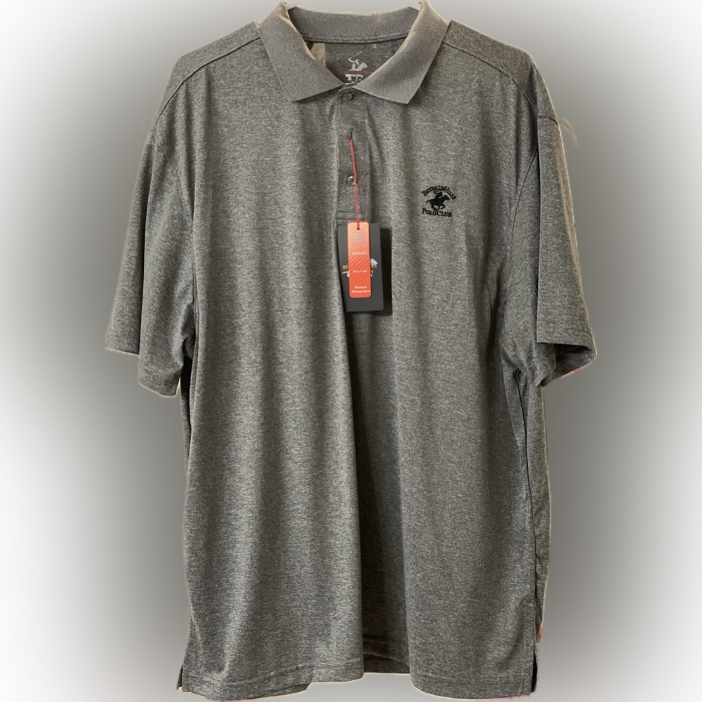 BEVERLY HILLS POLO CLUB GOLF SHIRT, SHORT SLEEVE SIZE